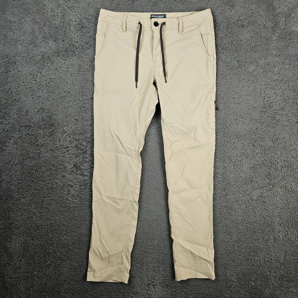 686 Everywhere Pant Slim Fit Mens 32x32 Khaki Tan Technical Stretch‎